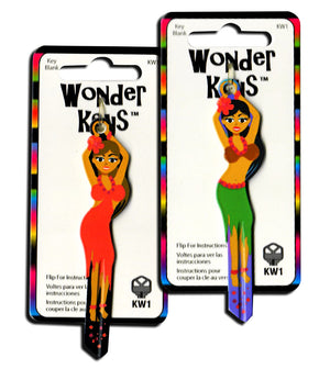 2 Hula Dancer and Lady in Red Shaped Wonder Keys!