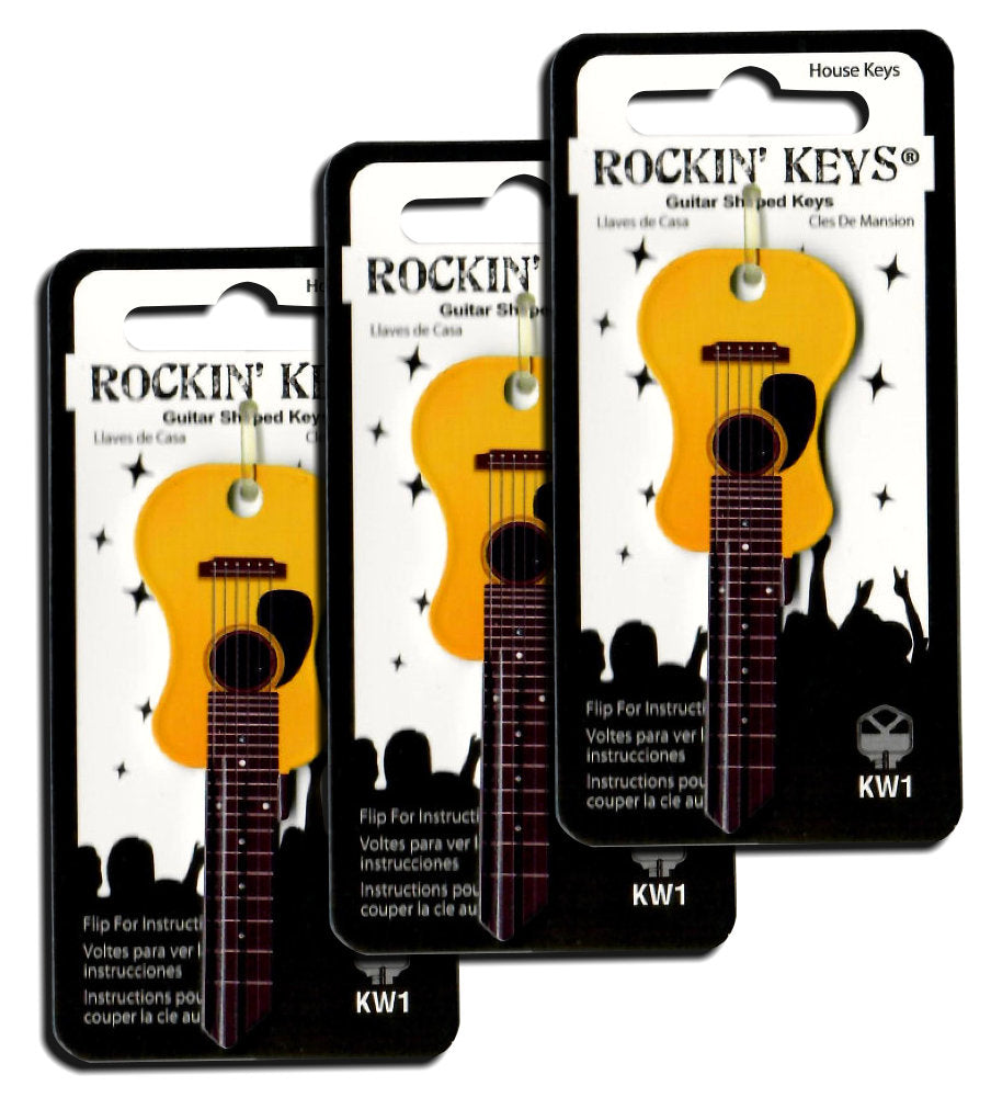 Three Acoustic Rockin' Keys – Guitar Shaped Keys