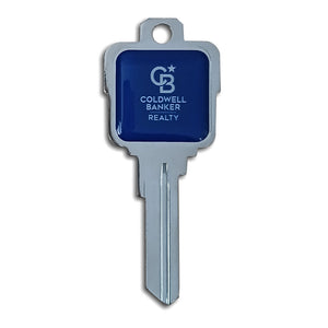 Square Nickel Plated Epoxy Coldwell Banker Closing Keys 5-25 PCS.