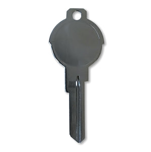 Nickel Plated Universal Surface Round Deco Key