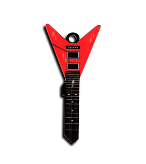 RED V Guitar Shaped Rockin' Key "NEW"