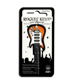 Sunburst Electric Guitar Shaped Rockin' Key