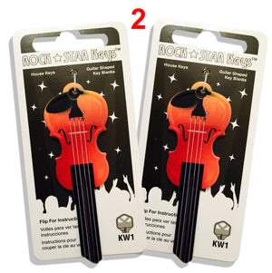 2 pcs. Violin Shaped Rock Star Keys