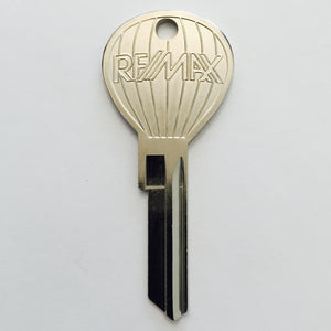 5 pcs. OLD RE/MAX LOGO - Hot Air Balloon Shaped Keys - Nickel Plate Finish