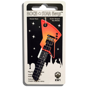 Orange EXP Guitar Shaped Rock Star Key