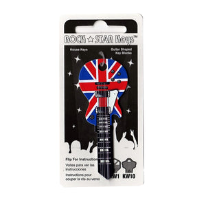 Union Jack LP Guitar Shaped Rock Star Key