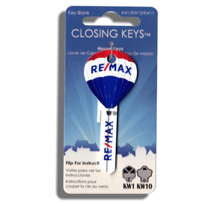 10 Pcs. RE/MAX Hot Air Balloon Shaped Closing Keys -  Updated RE/MAX Finish