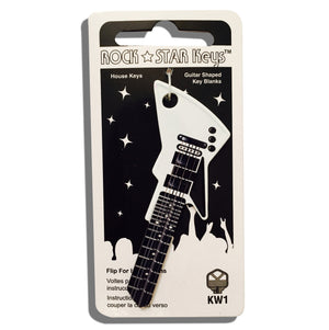 White EXP Guitar Shaped Rock Star Key