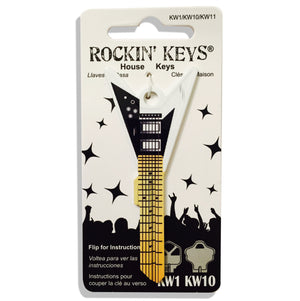 White V Guitar Shaped Rockin' Key