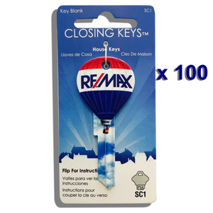 100 Pcs. OLD LOGO - RE/MAX Hot Air Balloon Shaped Keys