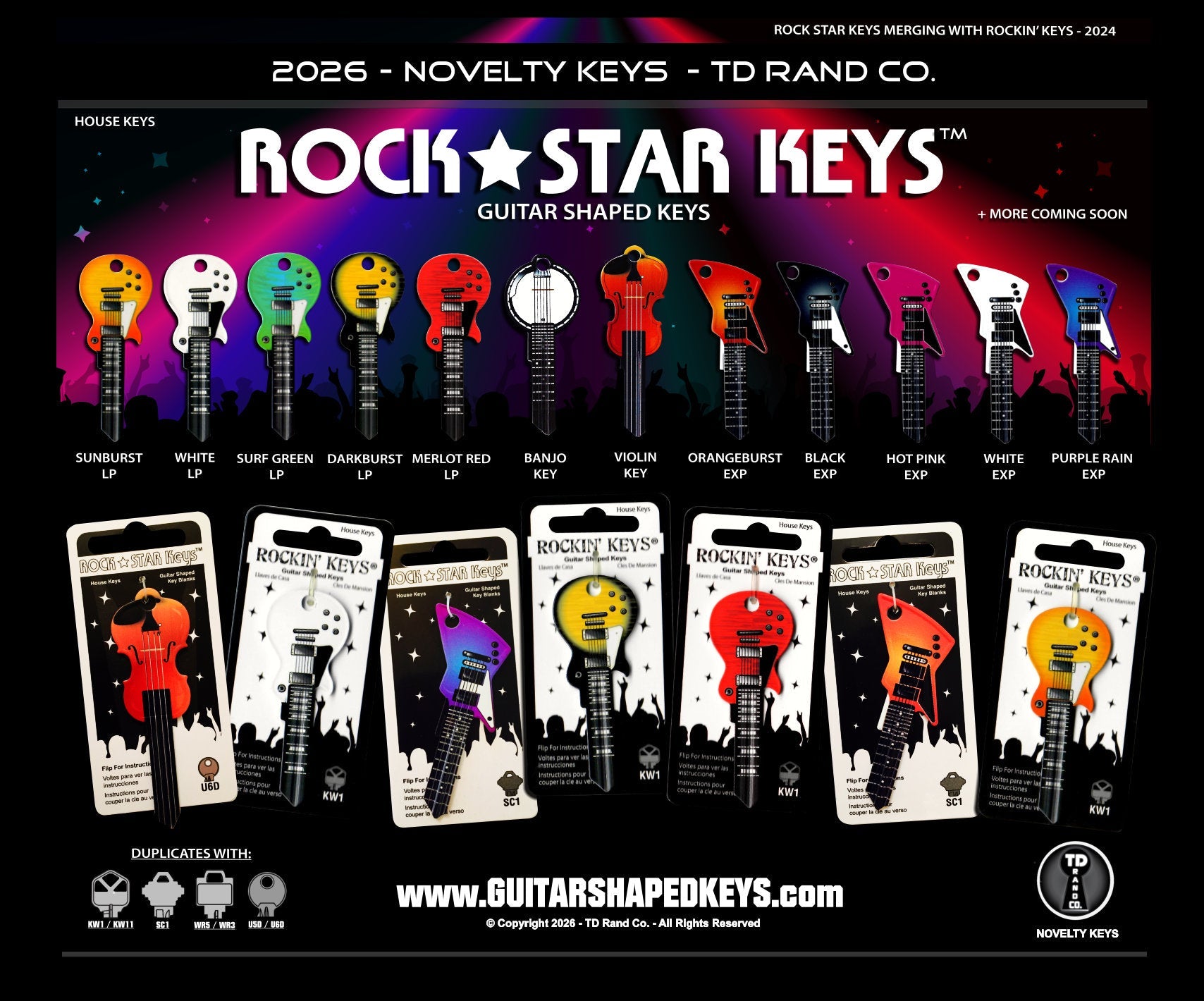 Rock Star Keys Guitar Shaped Keys PHi