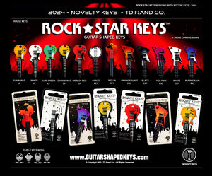 Rock Star Keys Guitar Shaped Keys
