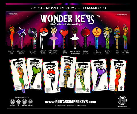 Wonder Keys - Die-Cut Novelty House Key Shapes