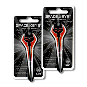 2 RED Energy Blade Shaped Space Keys Energy Weapon NEW!!