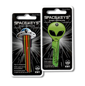 2 UFO and Alien Head Shaped Space Keys