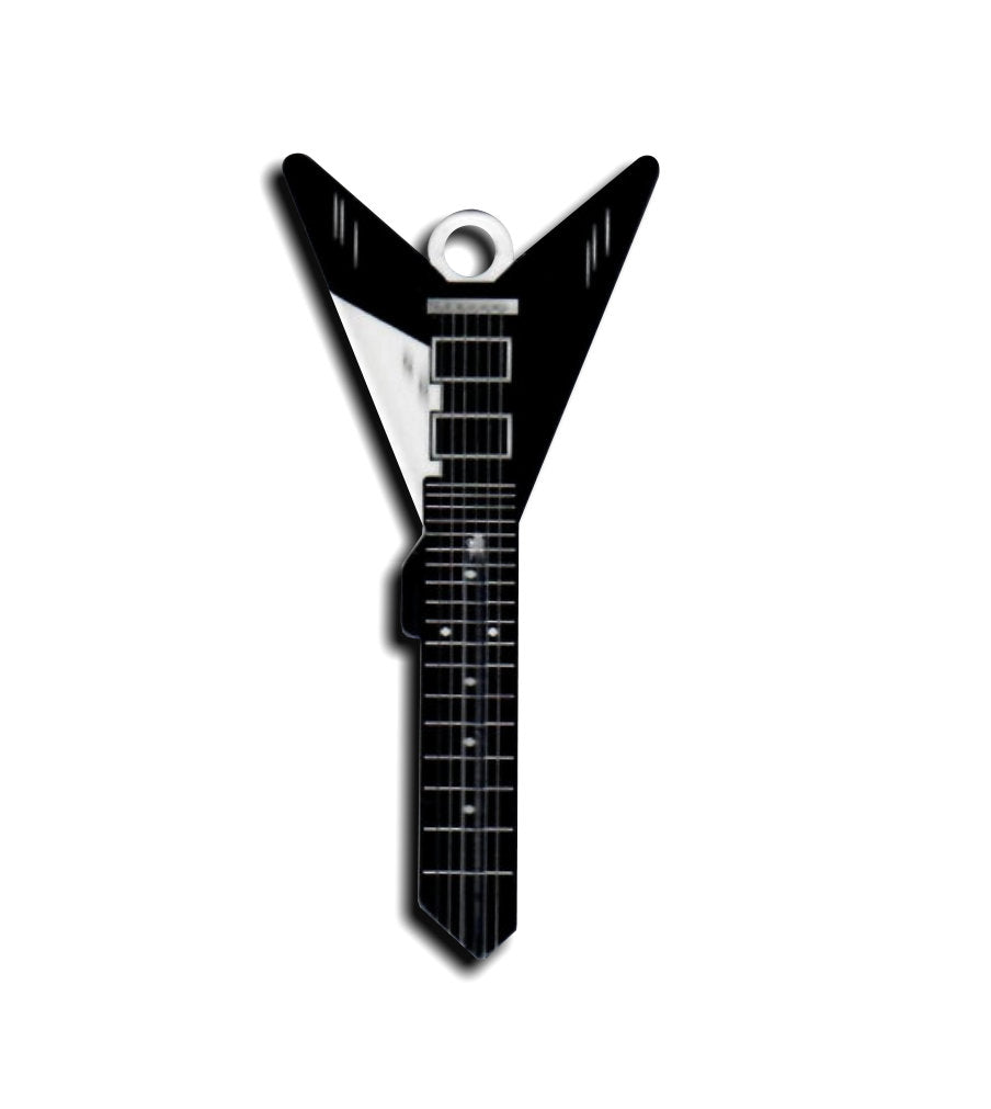 Black V Guitar Shaped Rockin' Key