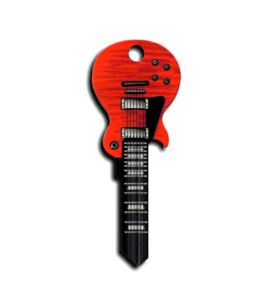 Merlot Red LP Guitar Shaped Rockin' Key