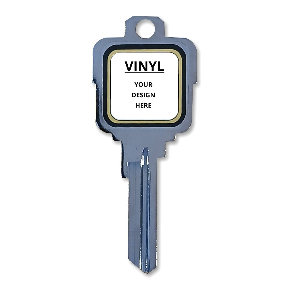 Special Order 40-500 Pcs. Nickel Plate Custom Vinyl Icon Deco Keys