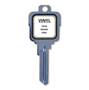 Special Order 100-500 Pcs. Nickel Plate Custom Vinyl Icon Deco Keys