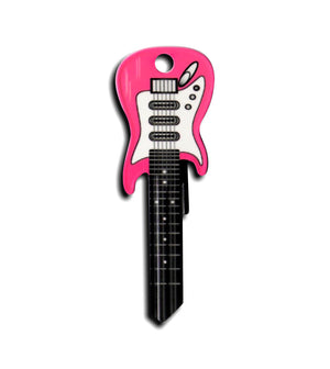 Pink Electric Guitar Shaped Rockin' Key