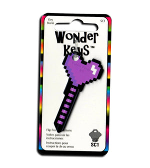 Purple Digital Heart Shaped Wonder Key!