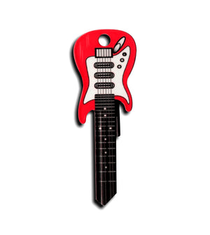 Cherry Red Electric Guitar Shaped Rockin' Key