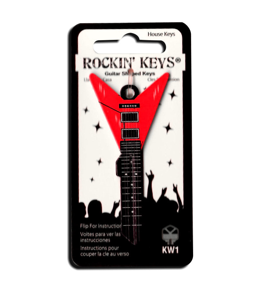 RED V Guitar Shaped Rockin' Key 