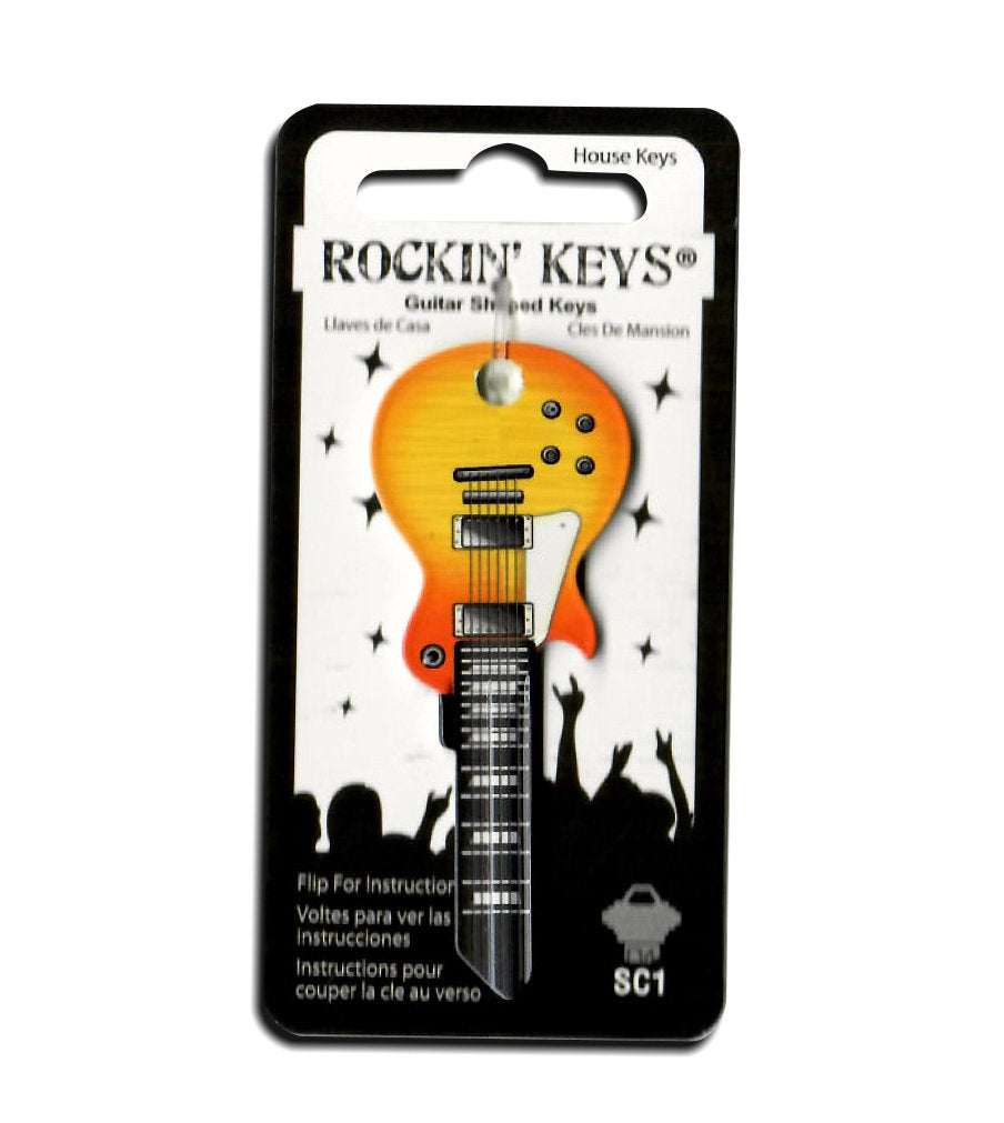 Sunburst LP Guitar Shaped Rock Star Rockin' Key