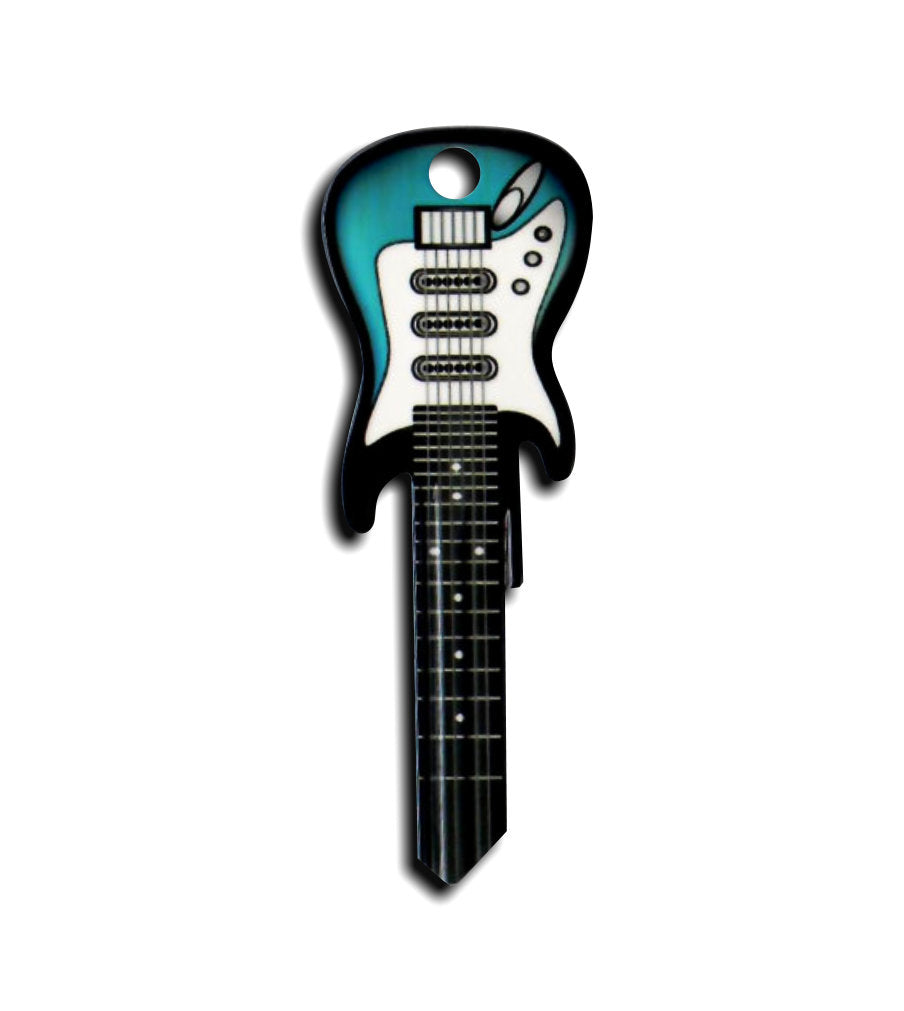 Surf Green Electric Guitar Shaped Rockin' Key