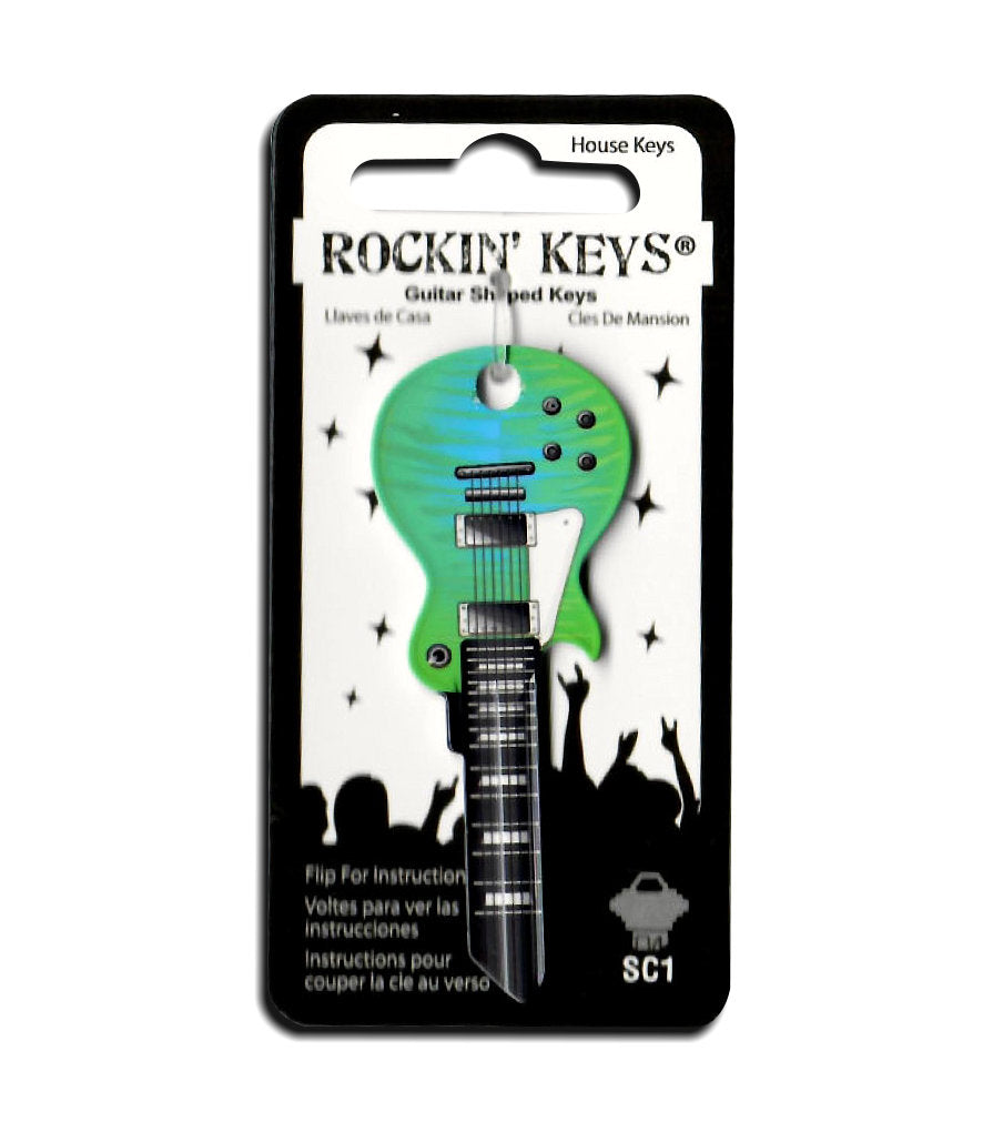 Surf Green LP Guitar Shaped Rockin' Key