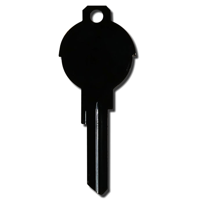 Black Titanium Universal Surface Round Deco Key