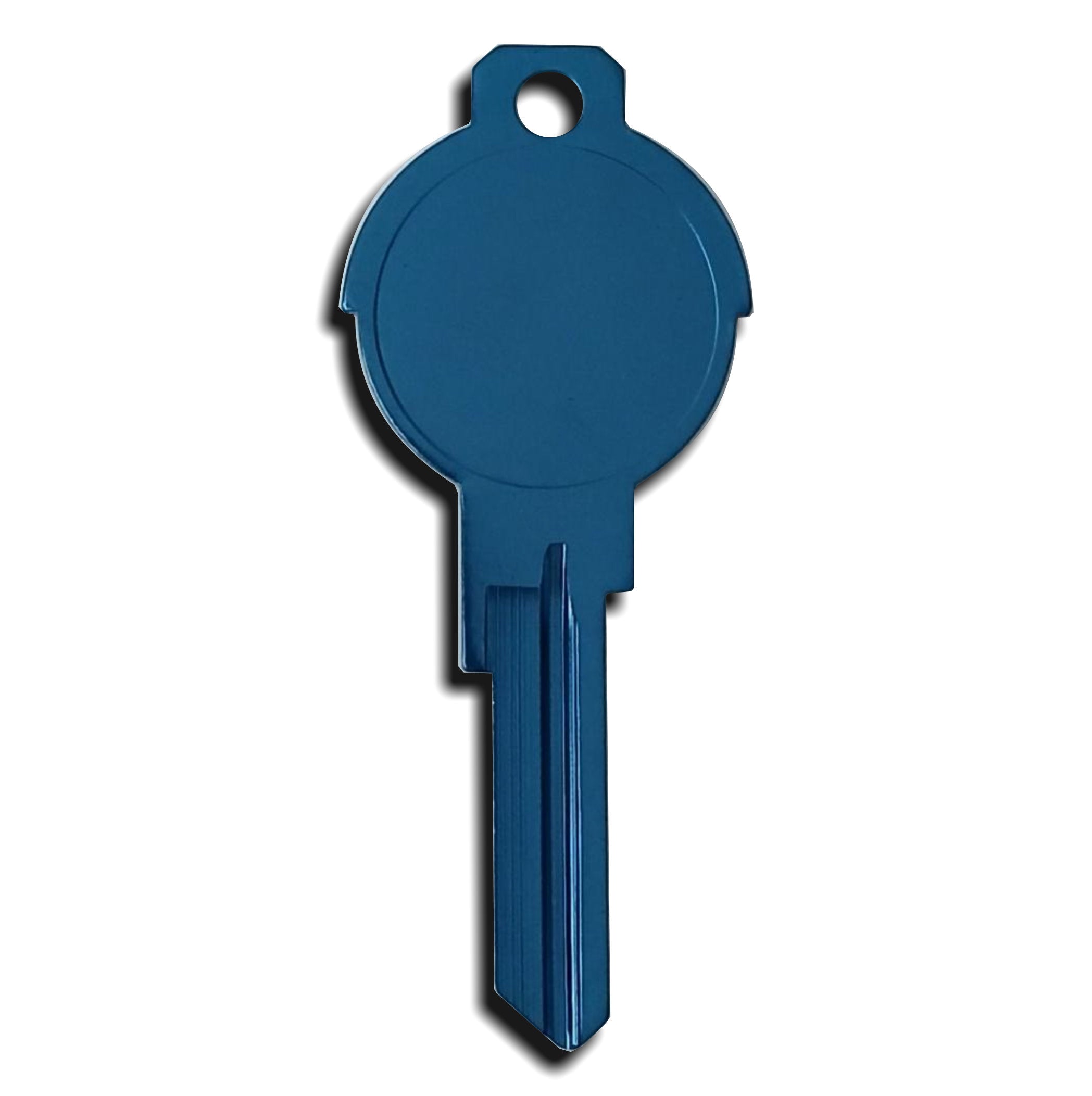 Blue Titanium Universal Surface Round Deco Key