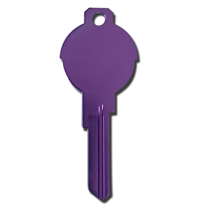 Purple Titanium Universal Surface Round Deco Key