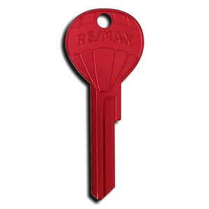 25 Pcs. Red Titanium RE/MAX LOGO Hot Air Balloon Shaped Keys NEW!