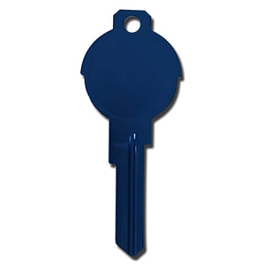 Blue Titanium Universal Surface Round Deco Key