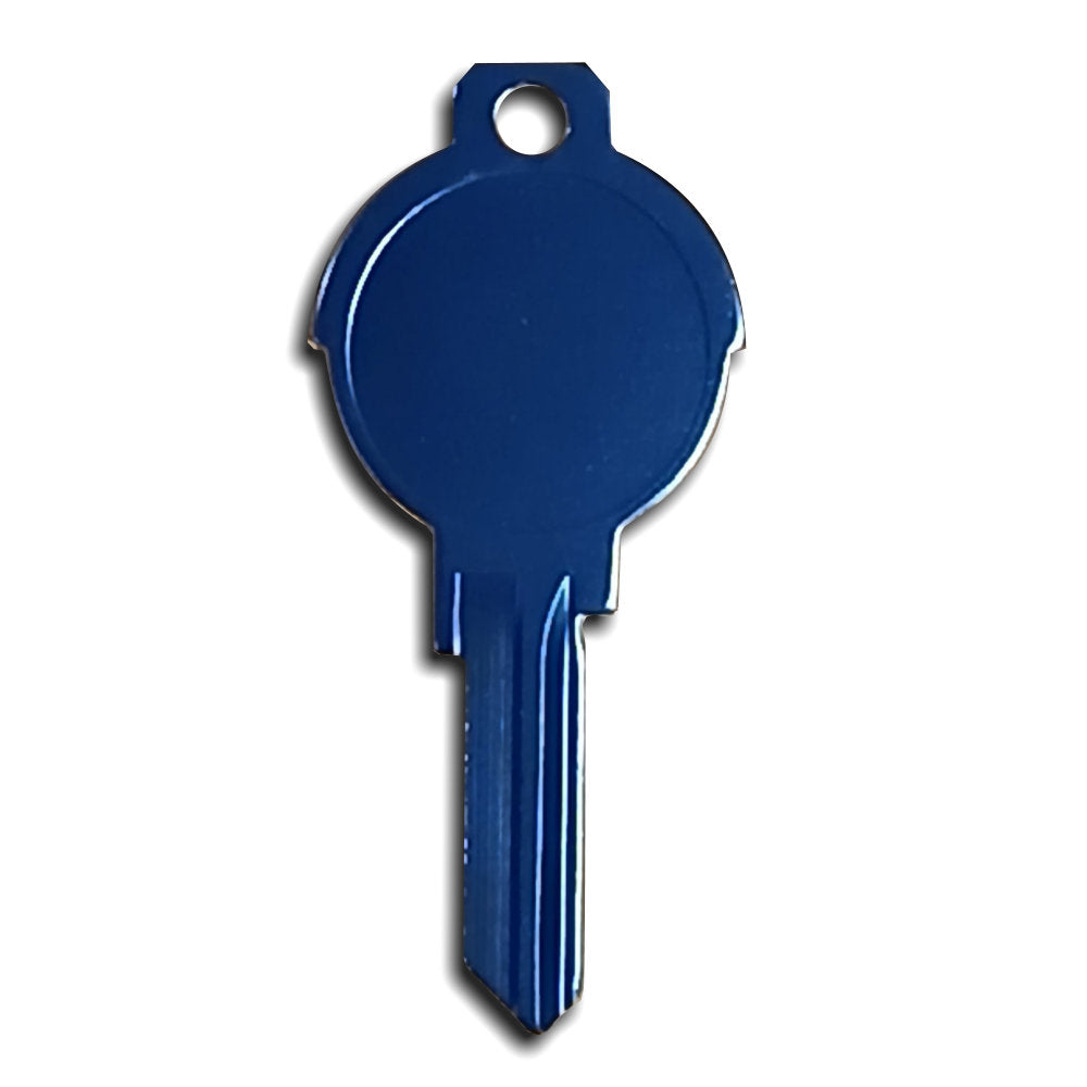 Blue Titanium Universal Surface Round Deco Key