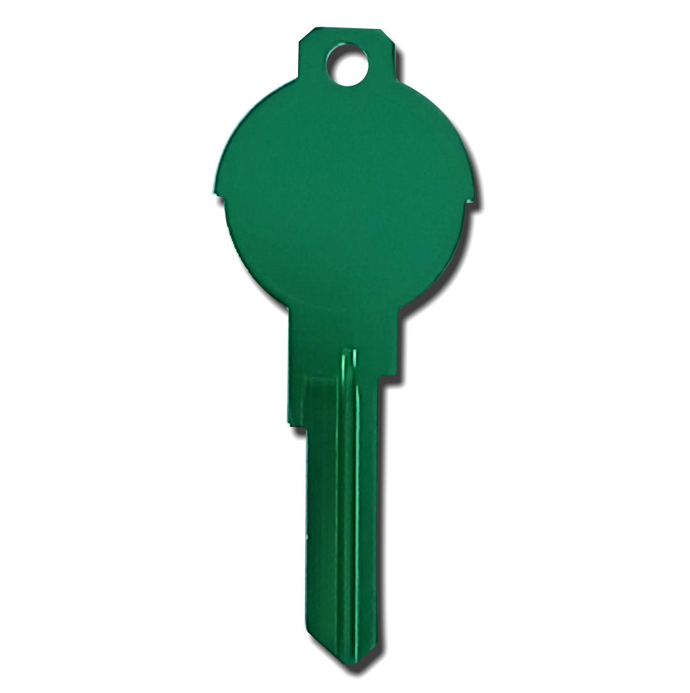 Green Universal Titanium Flat Surface Customizable Key