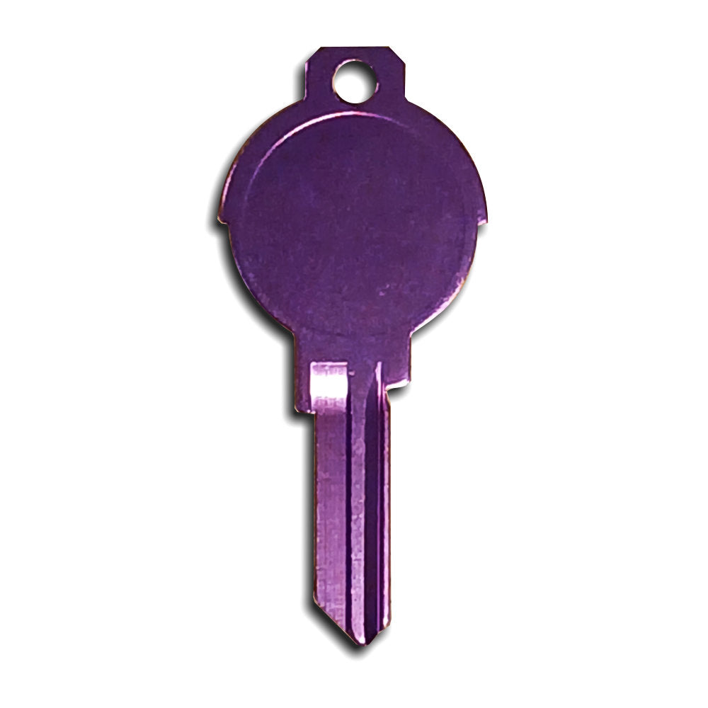 Purple Titanium Universal Surface Round Deco Key