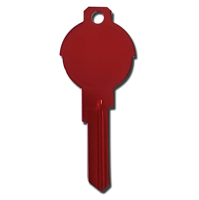 Red Titanium Universal Surface Round Deco Key