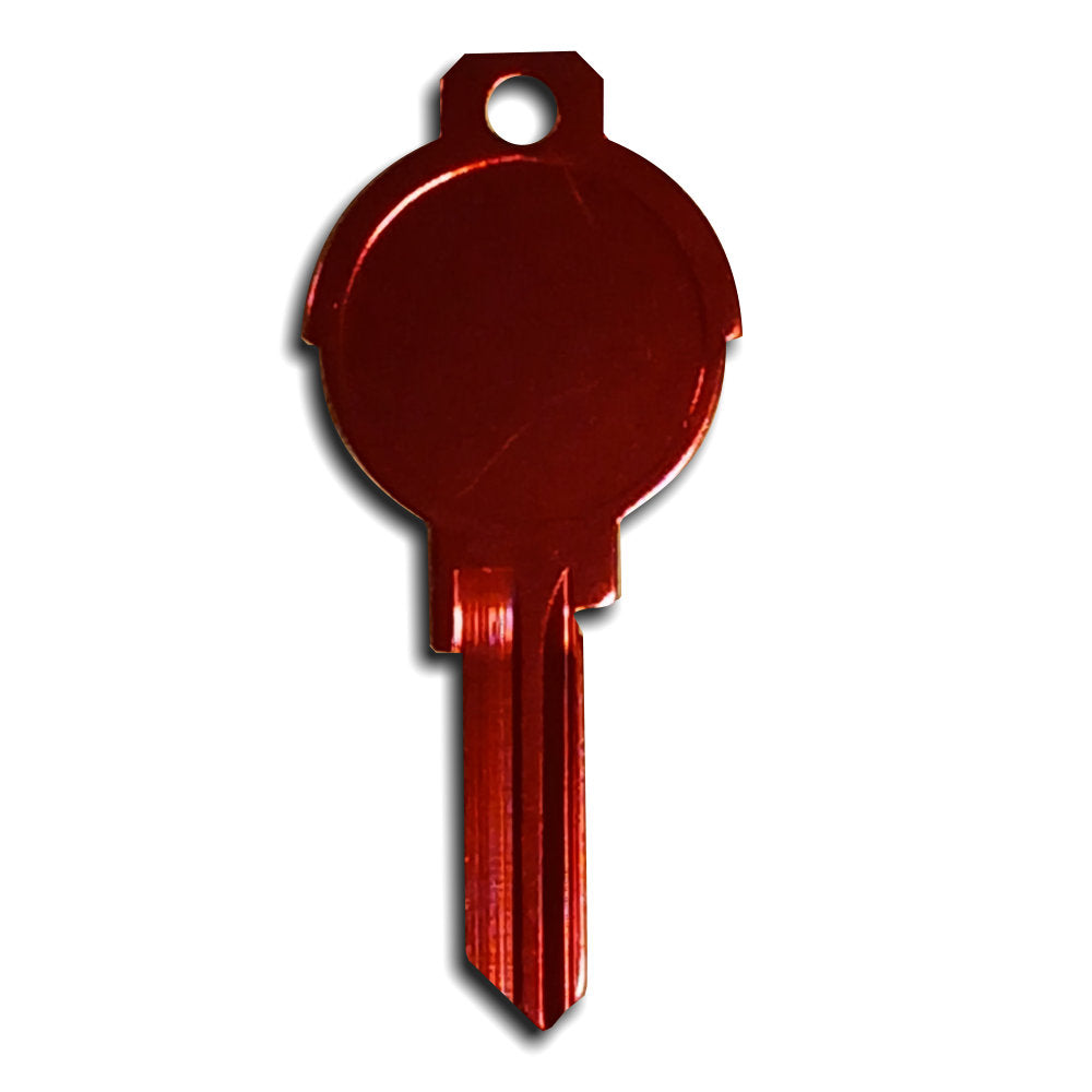 Red Titanium Universal Surface Round Deco Key