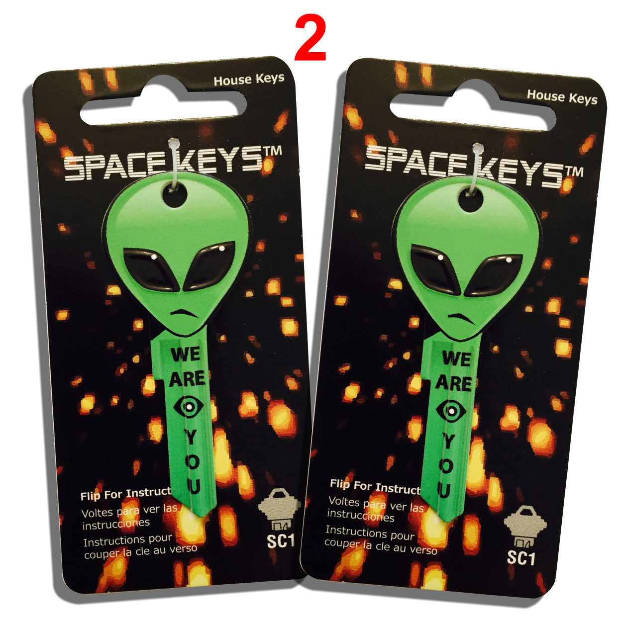 Alien Shaped Keys Space Keys, Cosmic Keys. – Guitar Shaped Keys