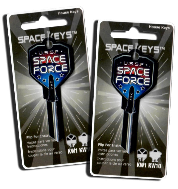 2 Space Force Shield Shaped Space Keys