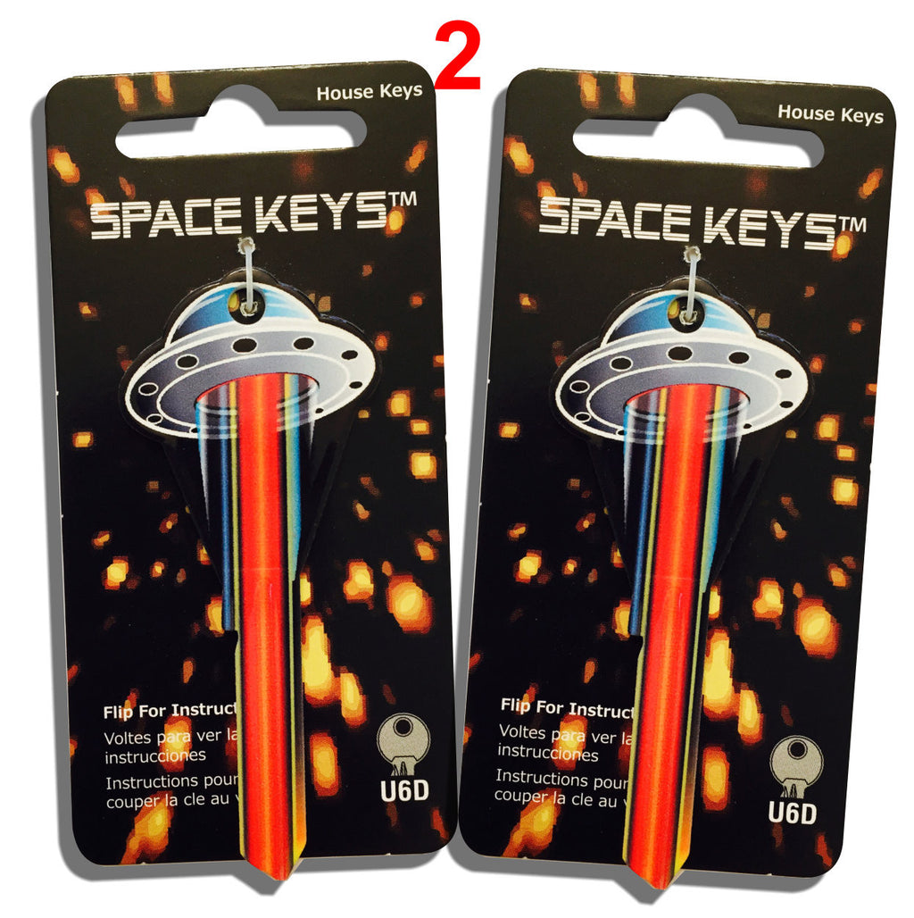 2 Pcs. UFO Flying Saucer Shaped Space Keys