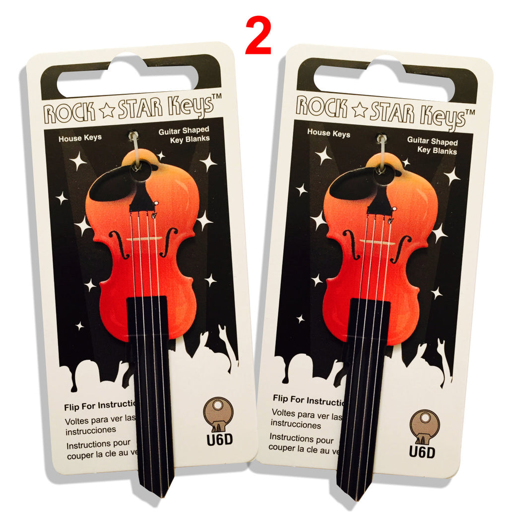 2 pcs. Violin Shaped Rock Star Keys