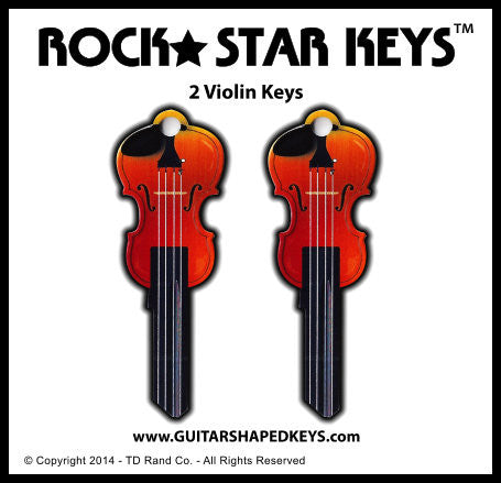 2 pcs. Violin Shaped Rock Star Keys