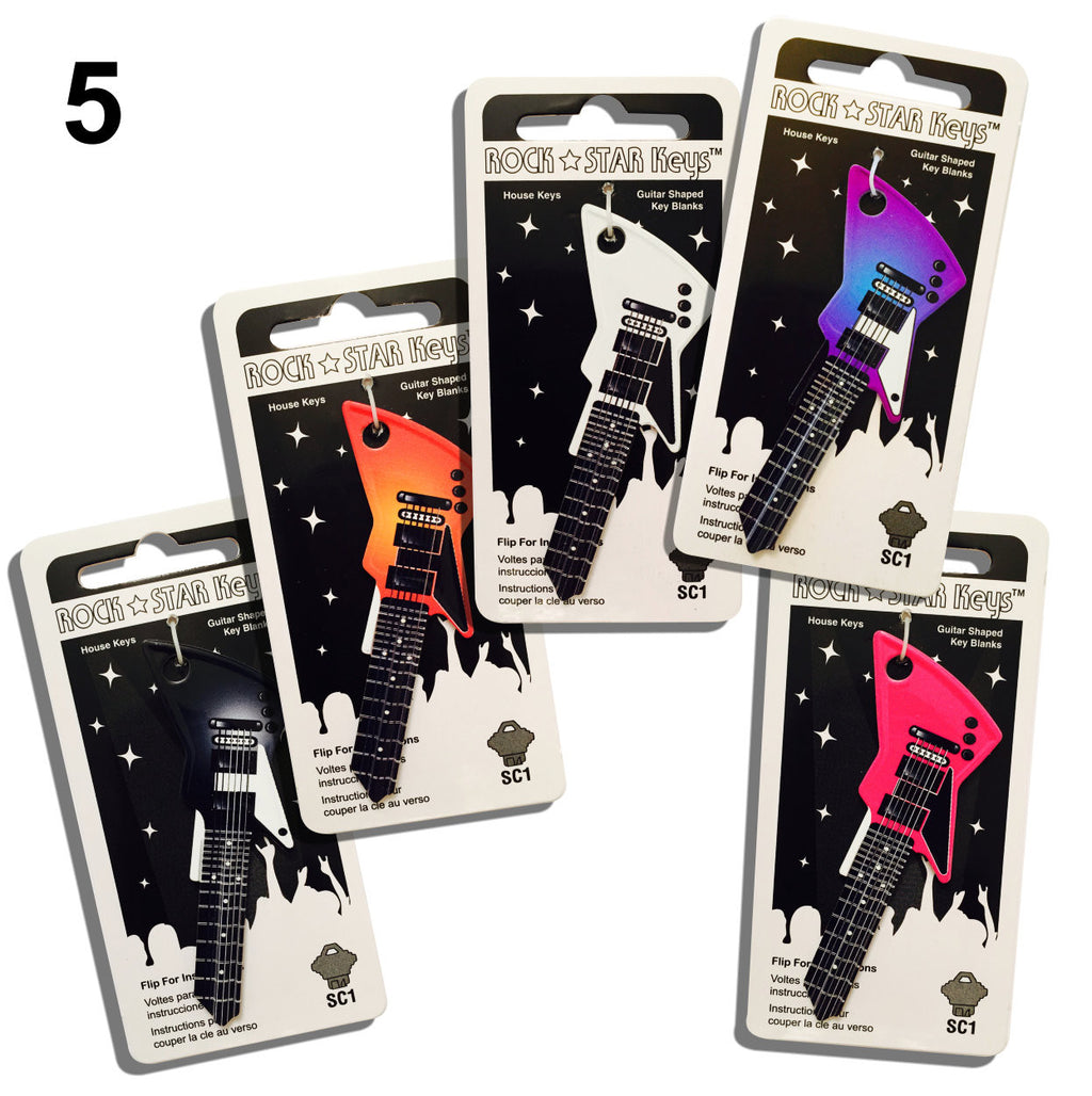 Full Set (5) EXP Guitar Shaped Rock Star Keys