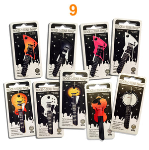 Full Set (9) Guitar Shaped Rock Star Keys