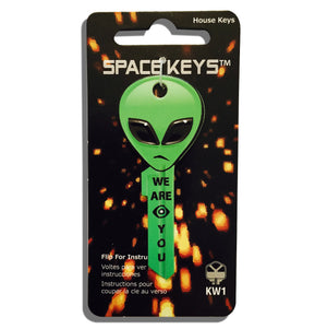 Green Alien Head Shaped Space Key