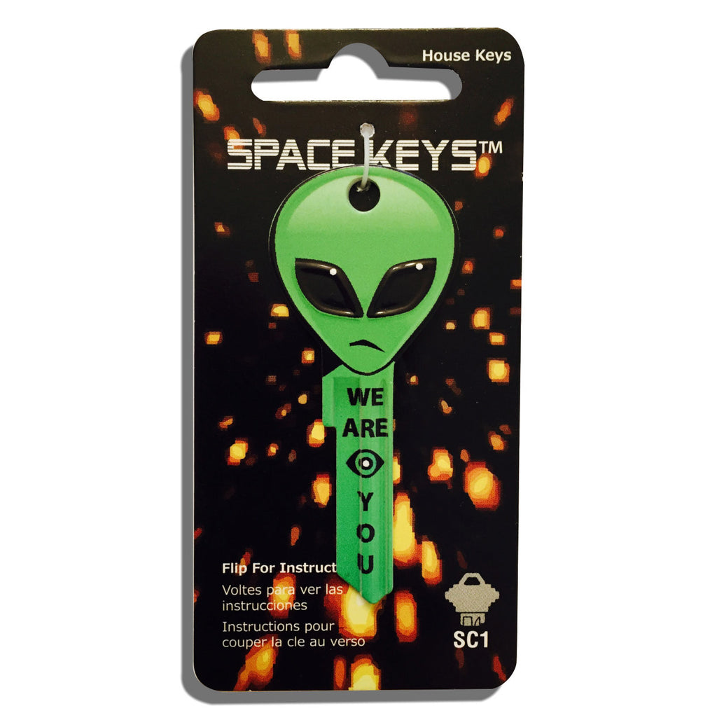 Green Alien Head Shaped Space Key