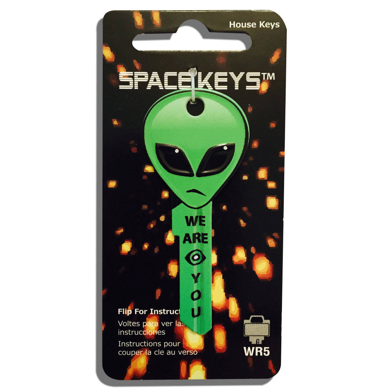 Green Alien Head Shaped Space Key